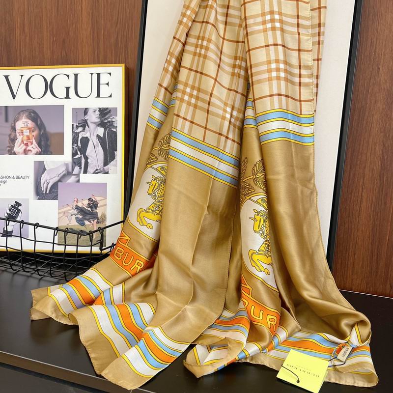 Burberry silk scarf 90-180cm E (15)