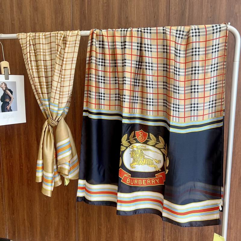 Burberry silk scarf 90-180cm E (18)