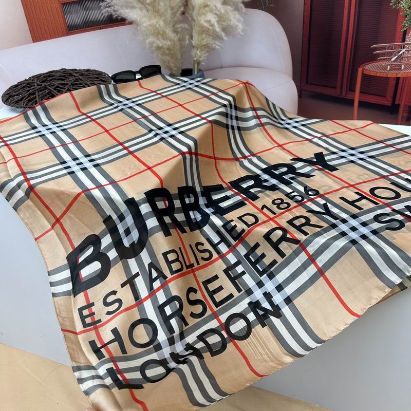 Burberry silk scarf 90-180cm E (19)