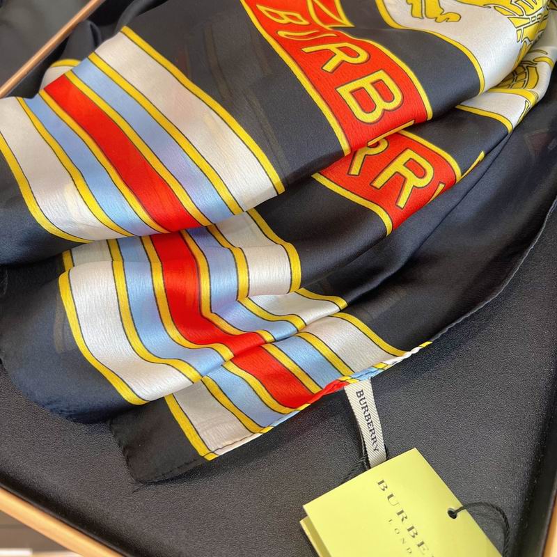 Burberry silk scarf 90-180cm E (2)