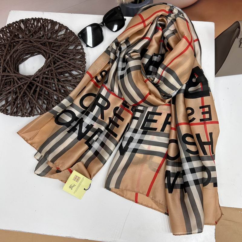 Burberry silk scarf 90-180cm E (21)