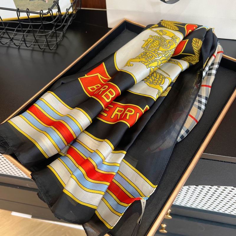 Burberry silk scarf 90-180cm E (3)