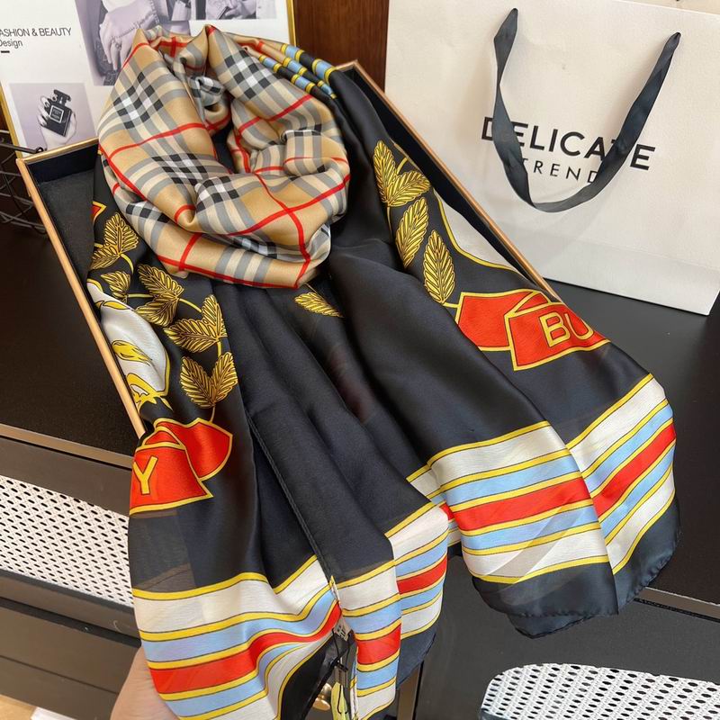 Burberry silk scarf 90-180cm E (5)