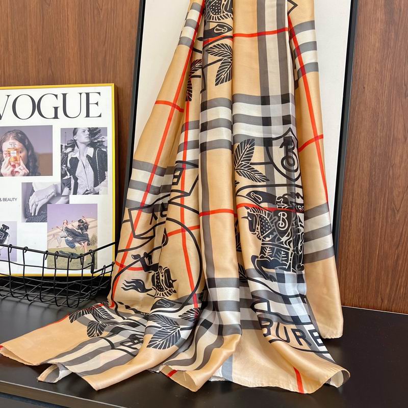 Burberry silk scarf 90-180cm E (5)