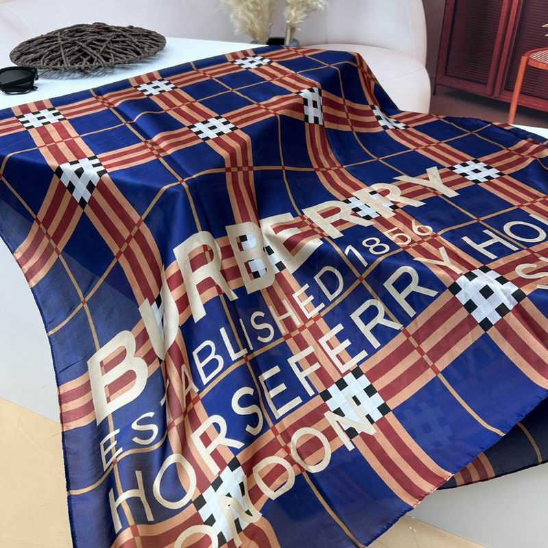 Burberry silk scarf 90-180cm E (7)