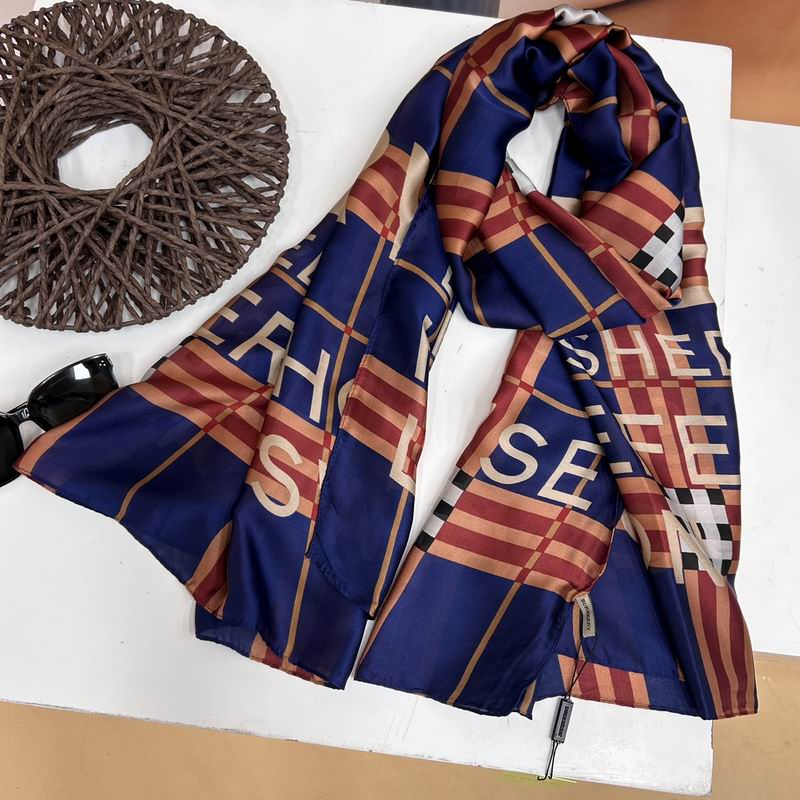 Burberry silk scarf 90-180cm E (9)