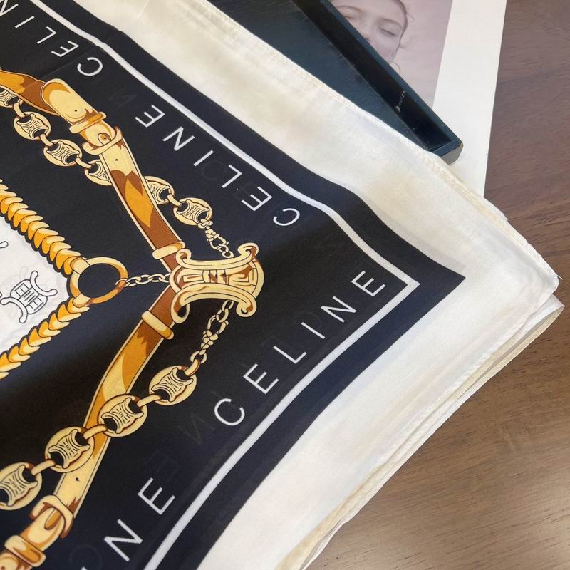 Celine silk scarf 90-180cm E (17)