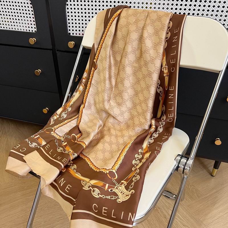 Celine silk scarf 90-180cm E (30)