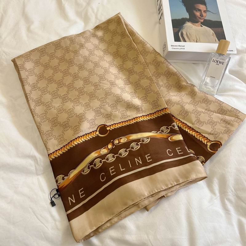 Celine silk scarf 90-180cm E (34)