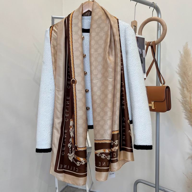 Celine silk scarf 90-180cm E (36)