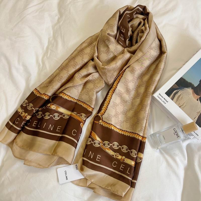 Celine silk scarf 90-180cm E (38)