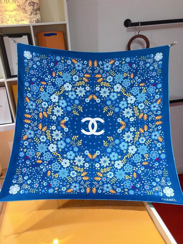 Chanel  silk scarf 90X90cm E (3)