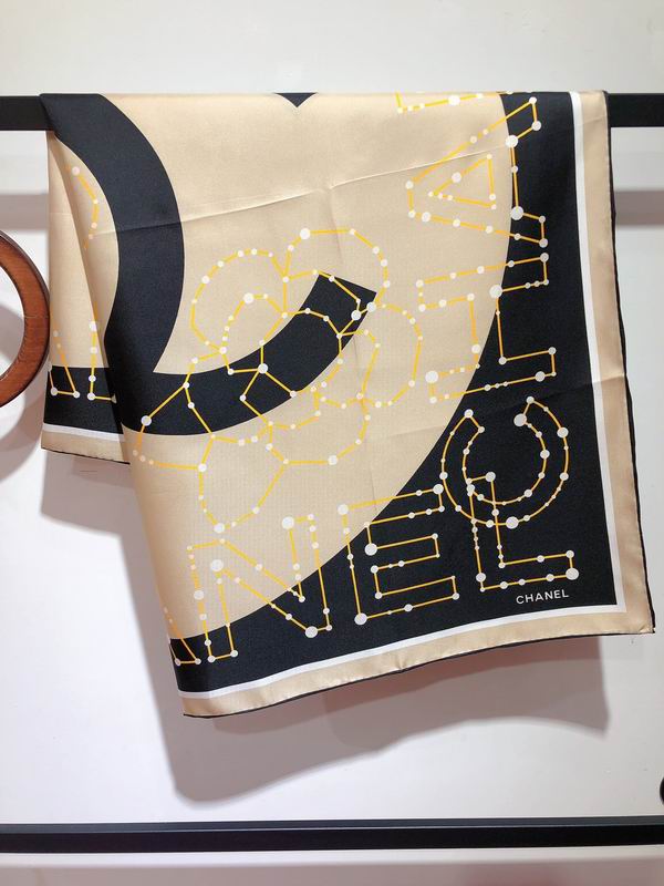 Chanel  silk scarf 90X90cm E (7)