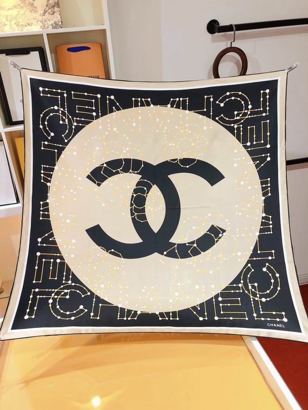 Chanel  silk scarf 90X90cm E (8)