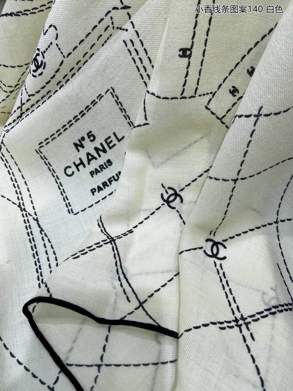 Chanel Scarf 135X135cm 70%羊绒30%真丝 E08 (13)