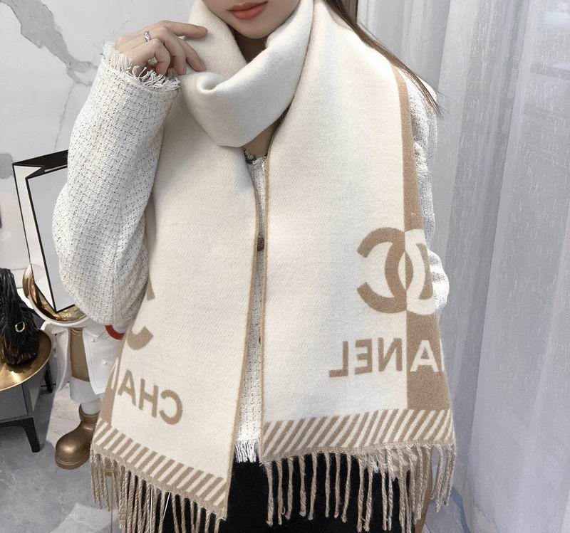 Chanel scarf 184X34cm 100%羊毛 E (10)