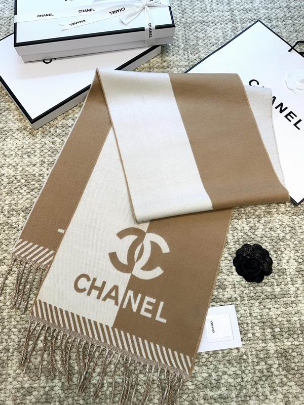 Chanel scarf 184X34cm 100%羊毛 E (11)