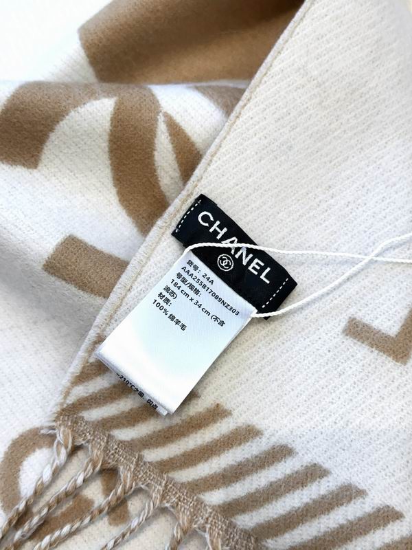 Chanel scarf 184X34cm 100%羊毛 E (12)