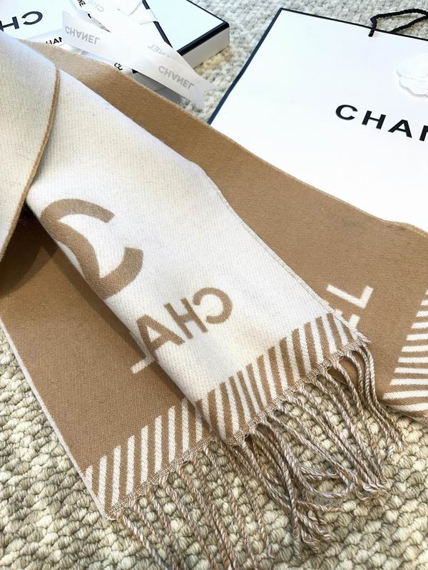 Chanel scarf 184X34cm 100%羊毛 E (13)