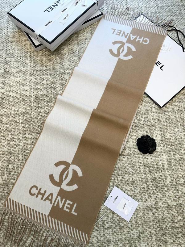 Chanel scarf 184X34cm 100%羊毛 E (18)