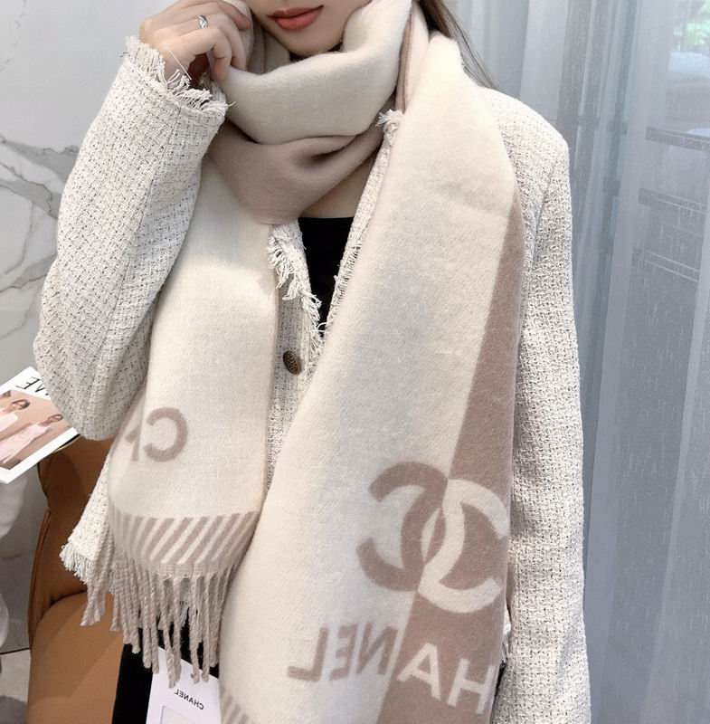 Chanel scarf 184X34cm 100%羊毛 E (19)