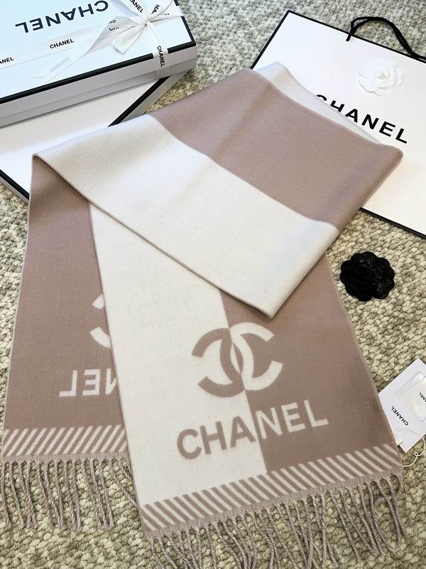 Chanel scarf 184X34cm 100%羊毛 E (20)