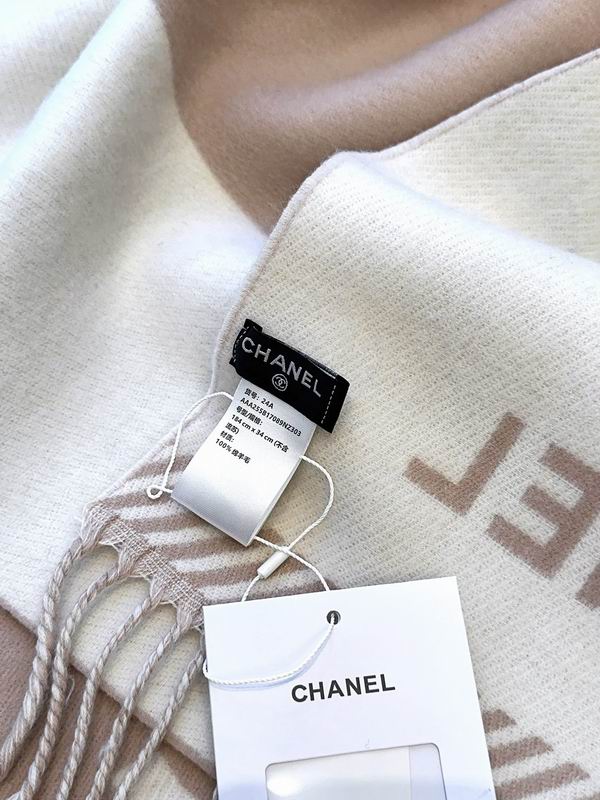 Chanel scarf 184X34cm 100%羊毛 E (21)