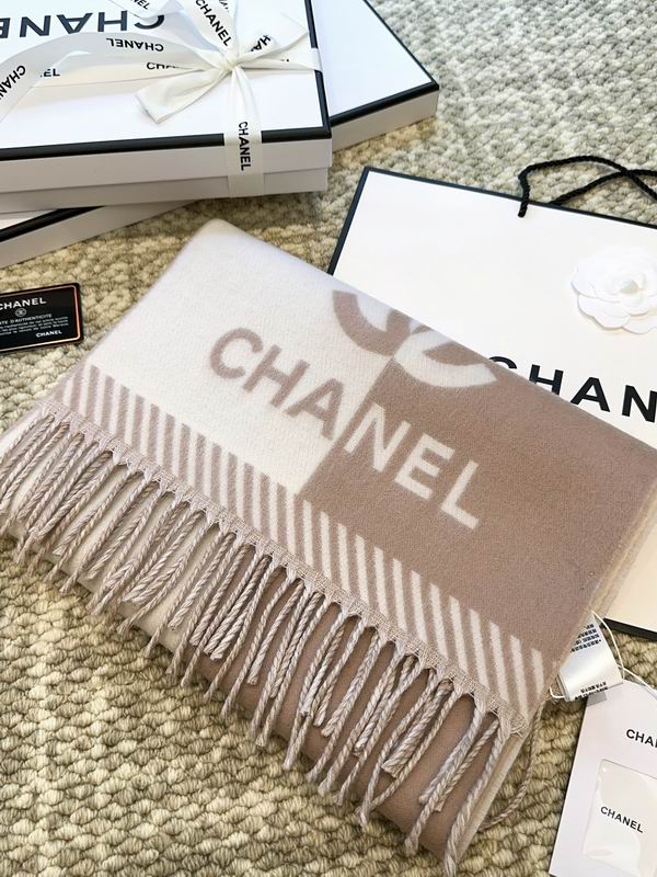 Chanel scarf 184X34cm 100%羊毛 E (23)