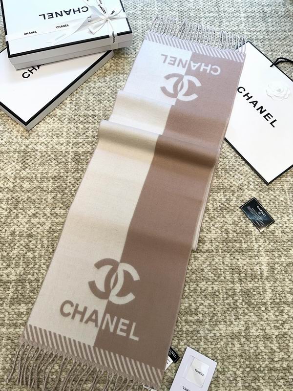 Chanel scarf 184X34cm 100%羊毛 E (27)