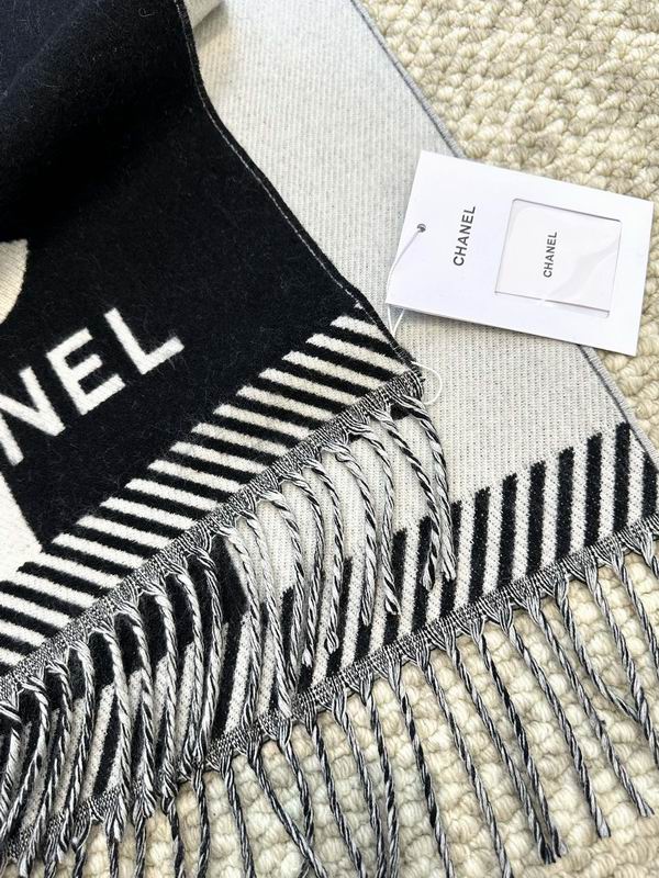 Chanel scarf 184X34cm 100%羊毛 E (4)