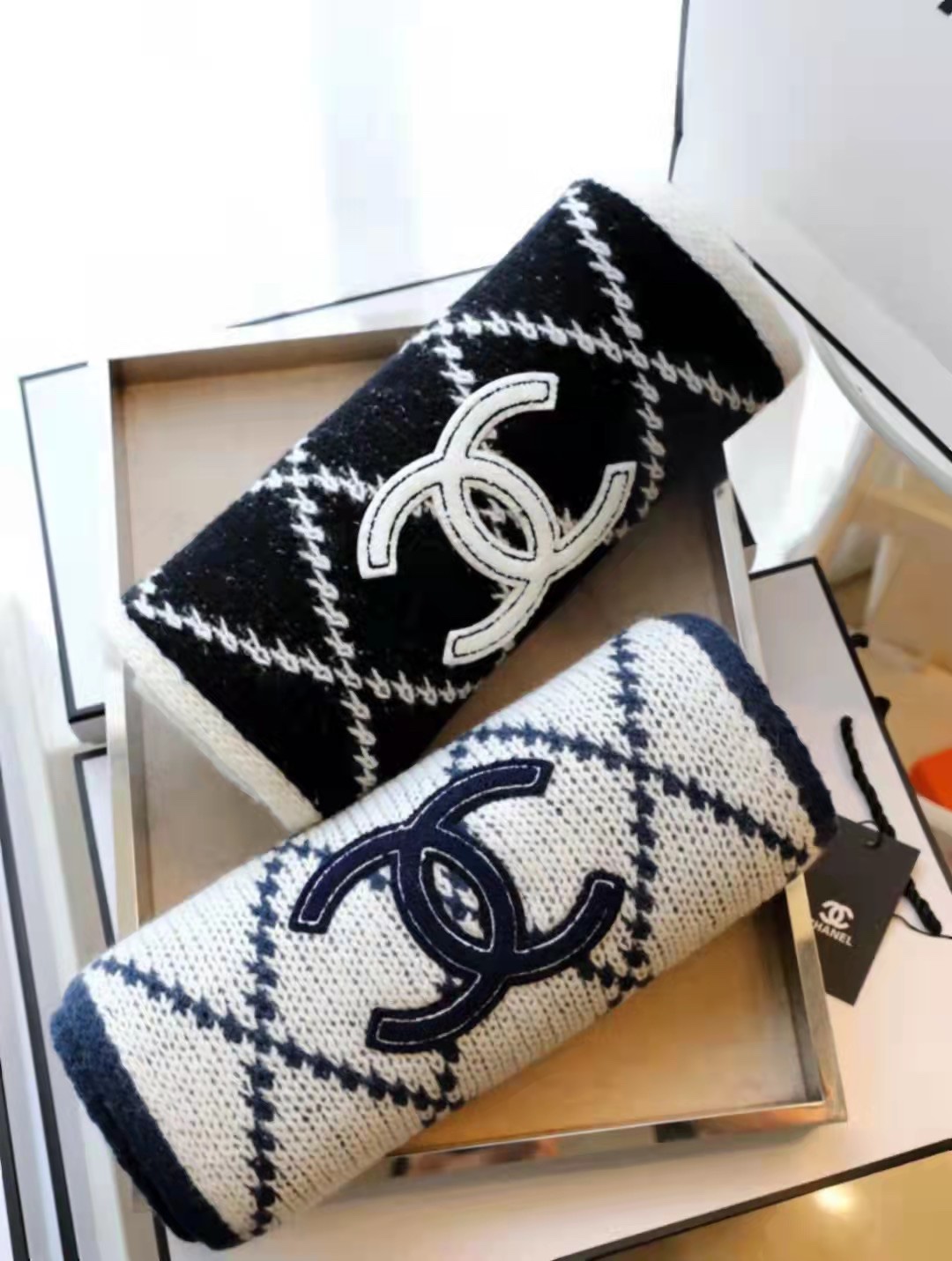 Chanel scarf 30X190cm 100%羊绒 E (15)