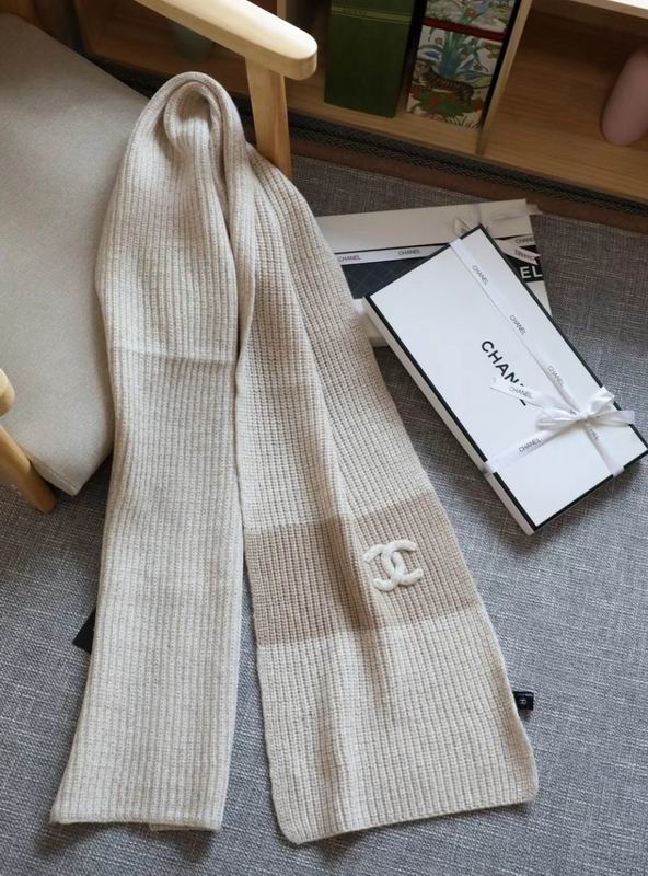Chanel scarf 33X170cm 100%羊绒 E (3)