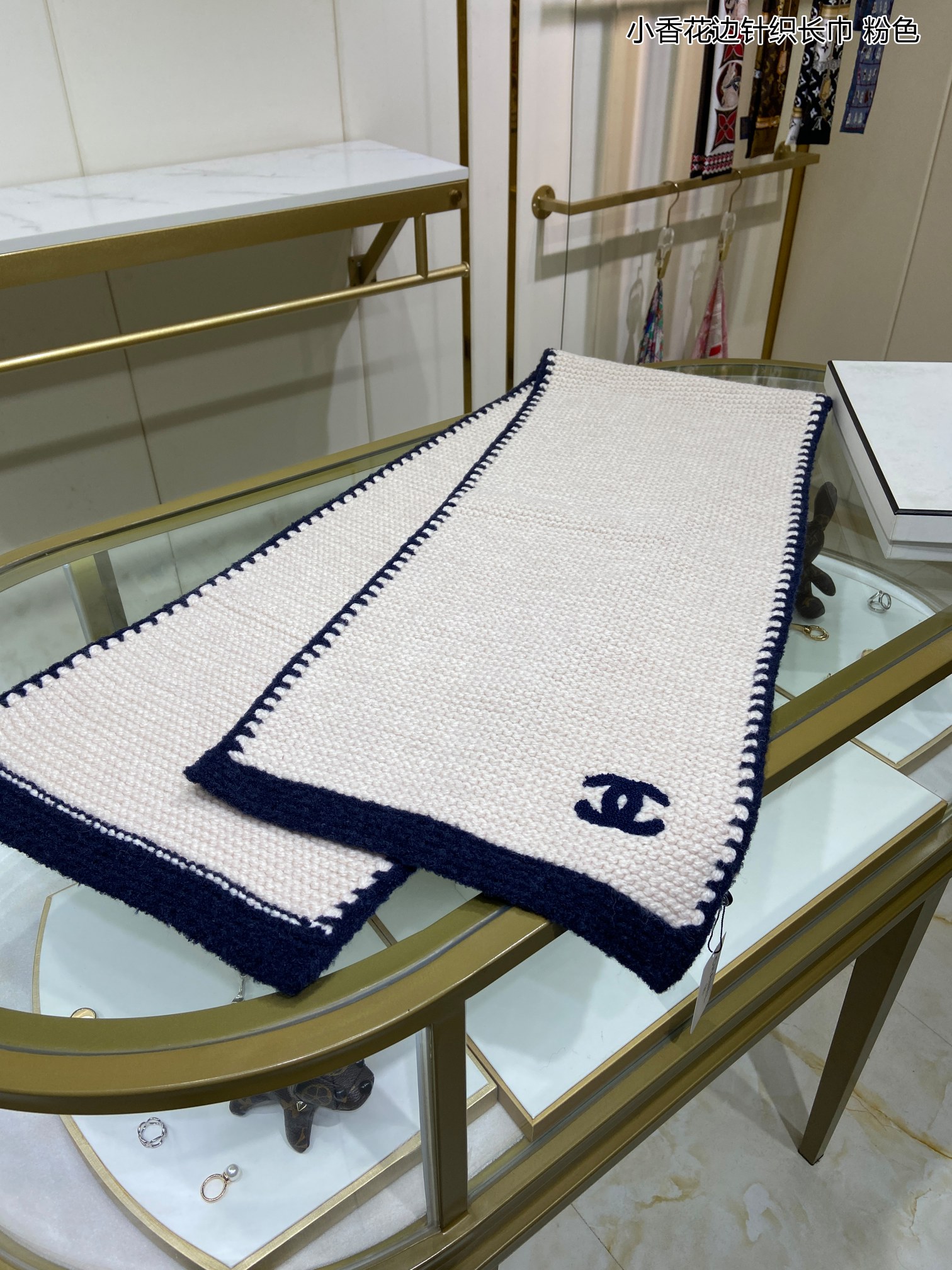 Chanel scarf 33X170cm 100%羊绒 E (6)