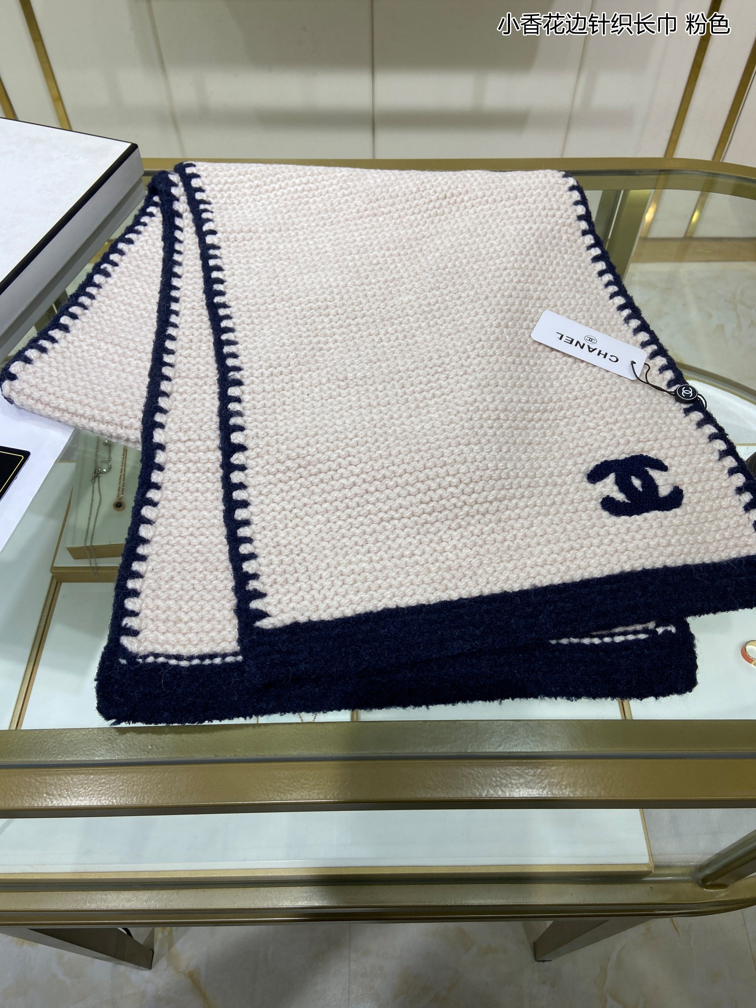 Chanel scarf 33X170cm 100%羊绒 E (7)