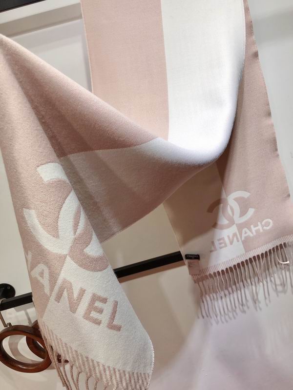 Chanel scarf 34X184cm 100%绵羊毛 E (11)