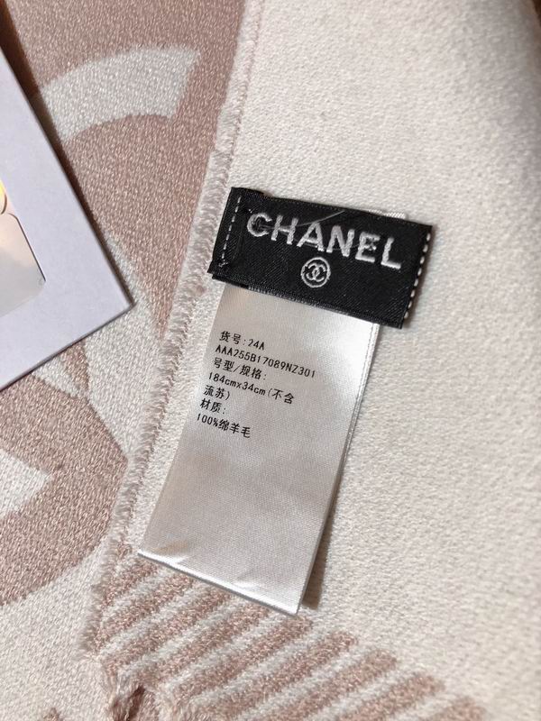 Chanel scarf 34X184cm 100%绵羊毛 E (13)