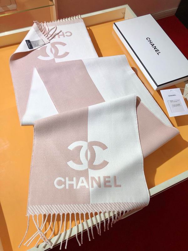 Chanel scarf 34X184cm 100%绵羊毛 E (15)