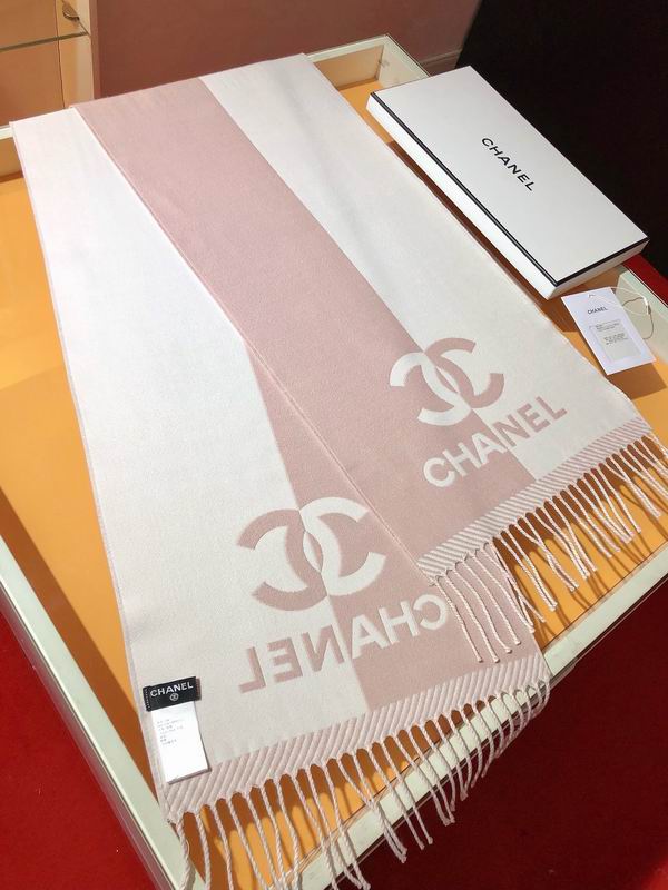 Chanel scarf 34X184cm 100%绵羊毛 E (16)