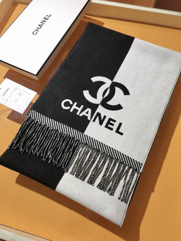 Chanel scarf 34X184cm 100%绵羊毛 E (17)