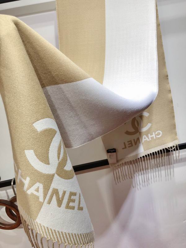 Chanel scarf 34X184cm 100%绵羊毛 E (2)