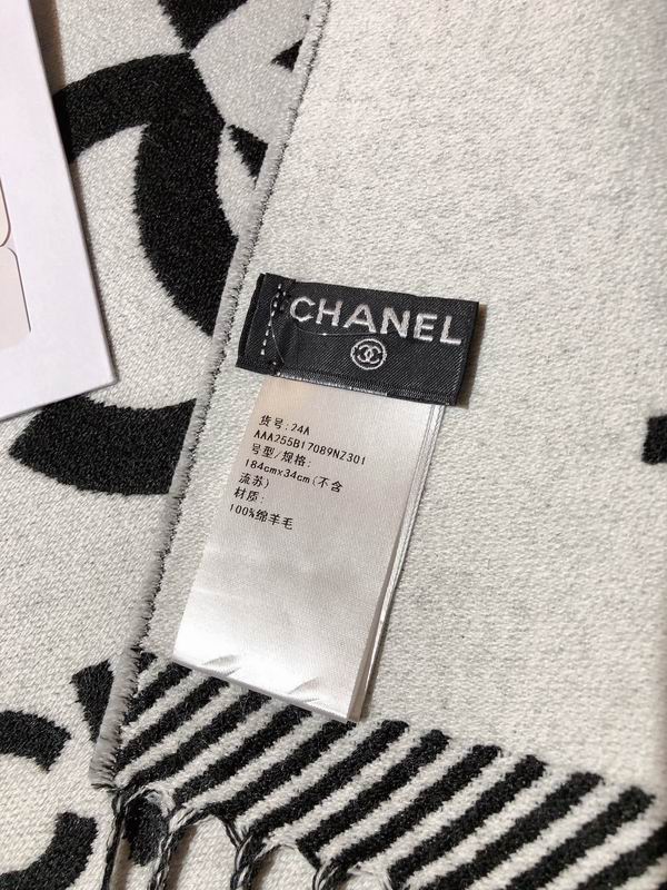 Chanel scarf 34X184cm 100%绵羊毛 E (21)