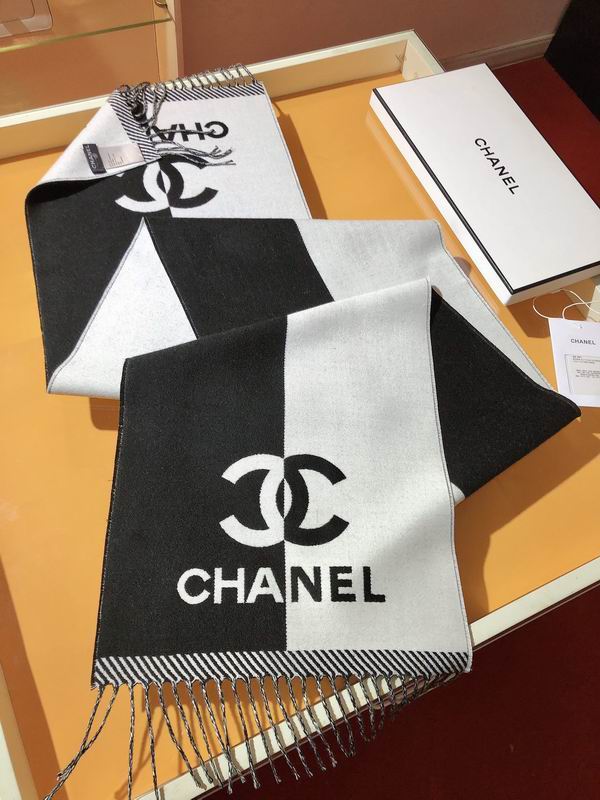 Chanel scarf 34X184cm 100%绵羊毛 E (23)