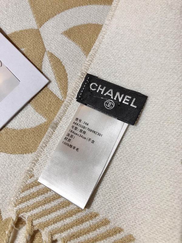 Chanel scarf 34X184cm 100%绵羊毛 E (5)