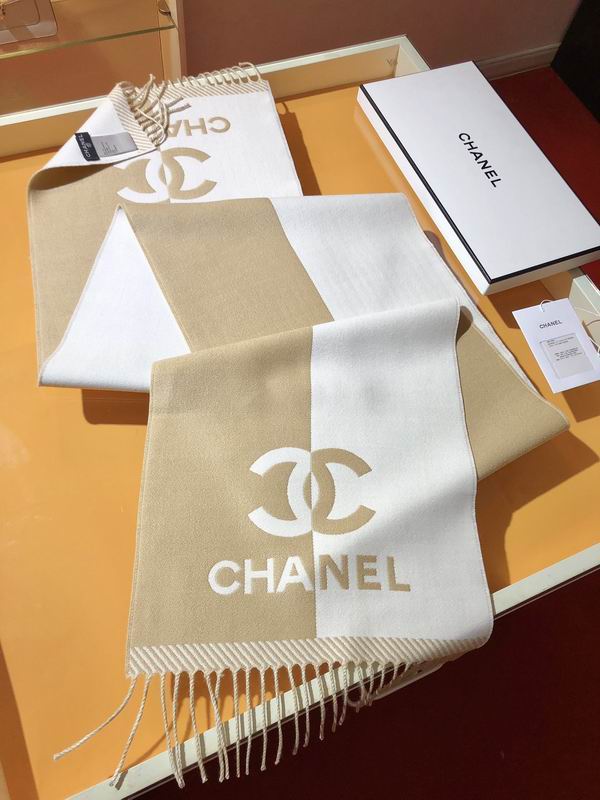 Chanel scarf 34X184cm 100%绵羊毛 E (7)