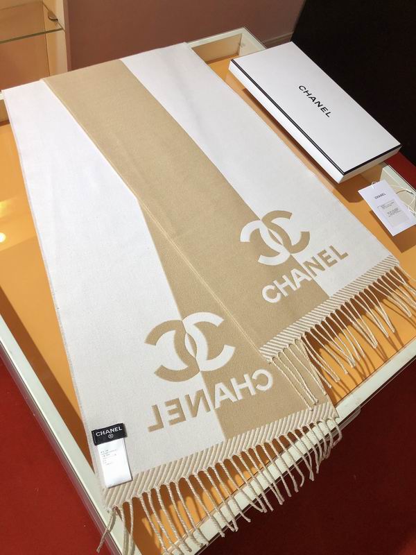 Chanel scarf 34X184cm 100%绵羊毛 E (8)