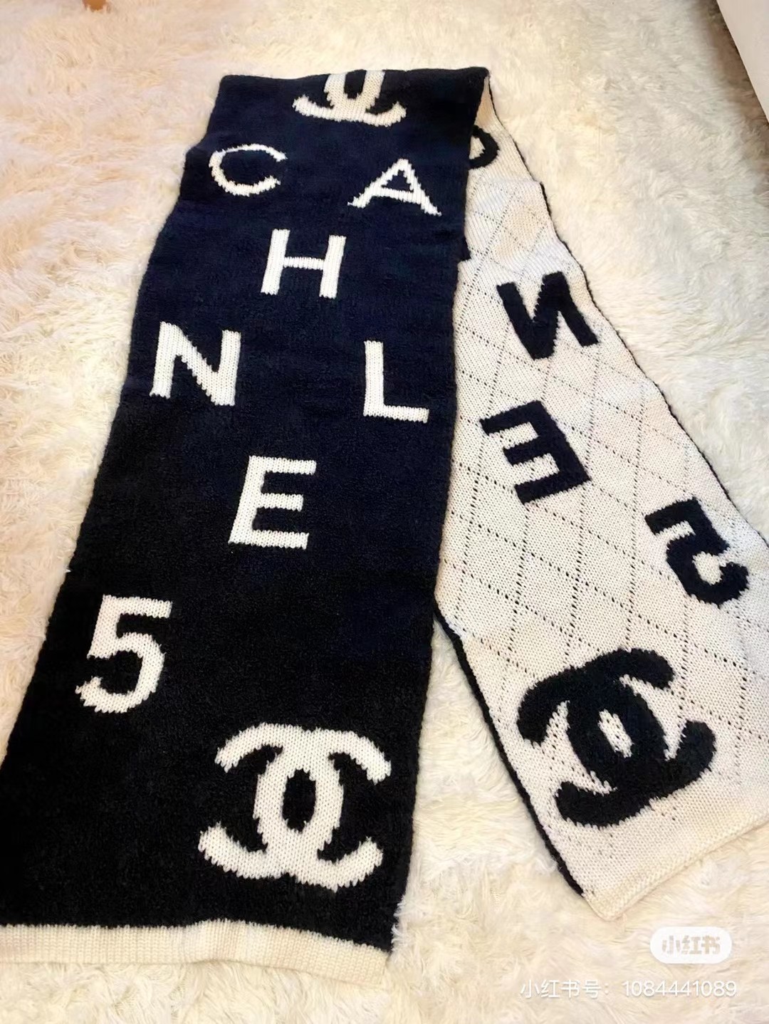 Chanel scarf 35X180cm 100%纯羊绒 E (6)