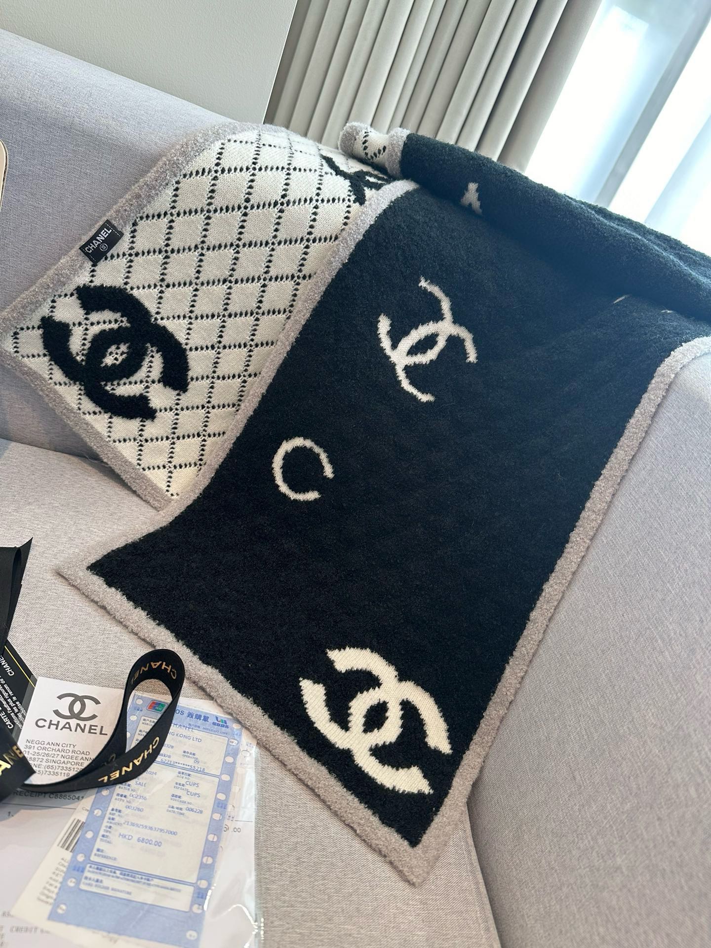 Chanel scarf 35X180cm 100%羊绒 E (6)
