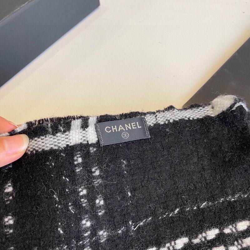 Chanel scarf 35X200cm 100%山羊绒 E (10)