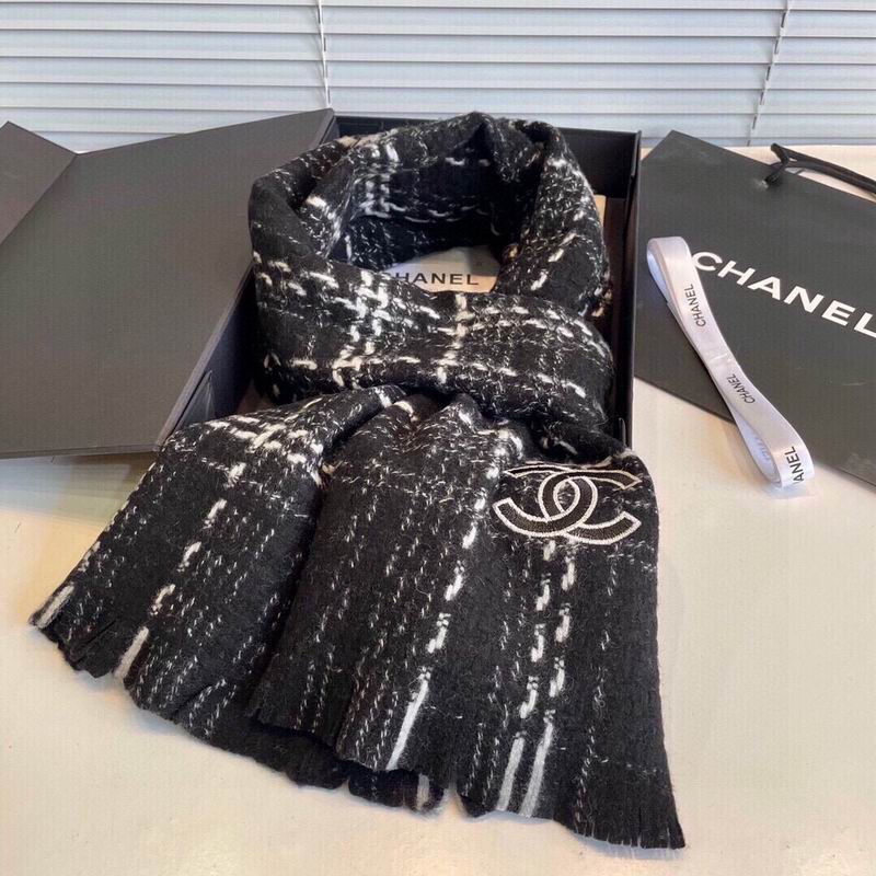 Chanel scarf 35X200cm 100%山羊绒 E (14)