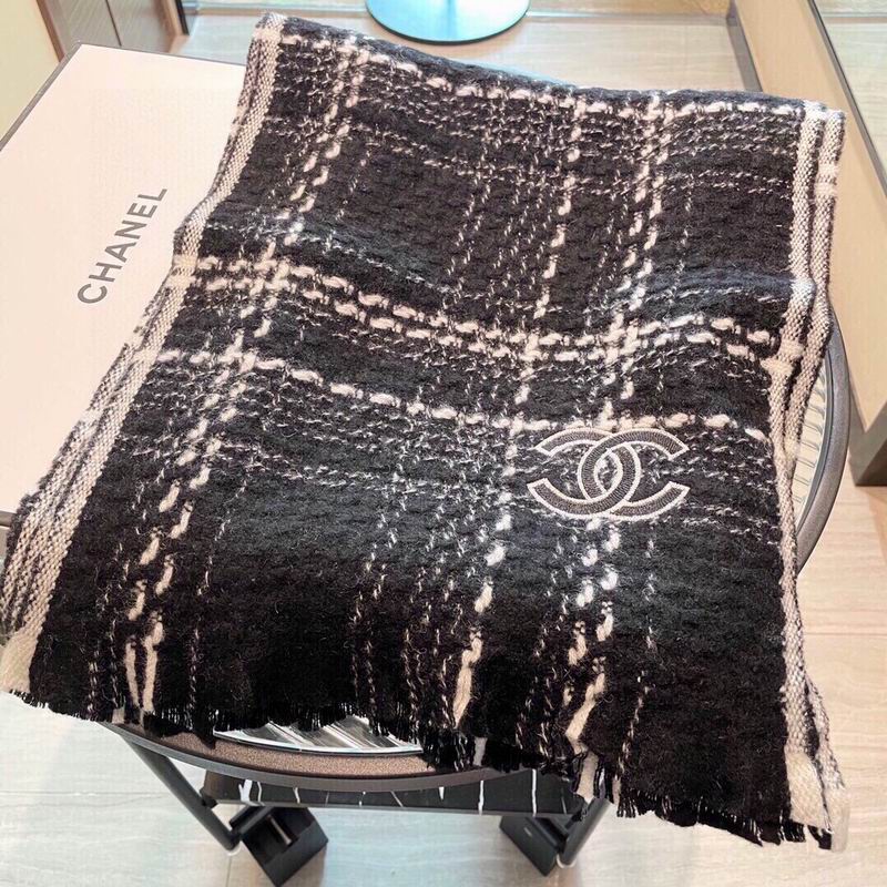 Chanel scarf 35X200cm 100%山羊绒 E (17)